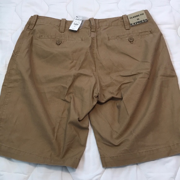 Express Size 30 Classic Fit Brown Cargo Shorts - Picture 3 of 5